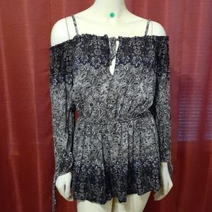 FREE PEOPLE Off Shoulder Romper Medium